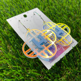 KPOP Iridescent Hunters Rainbow Hoop Earrings!