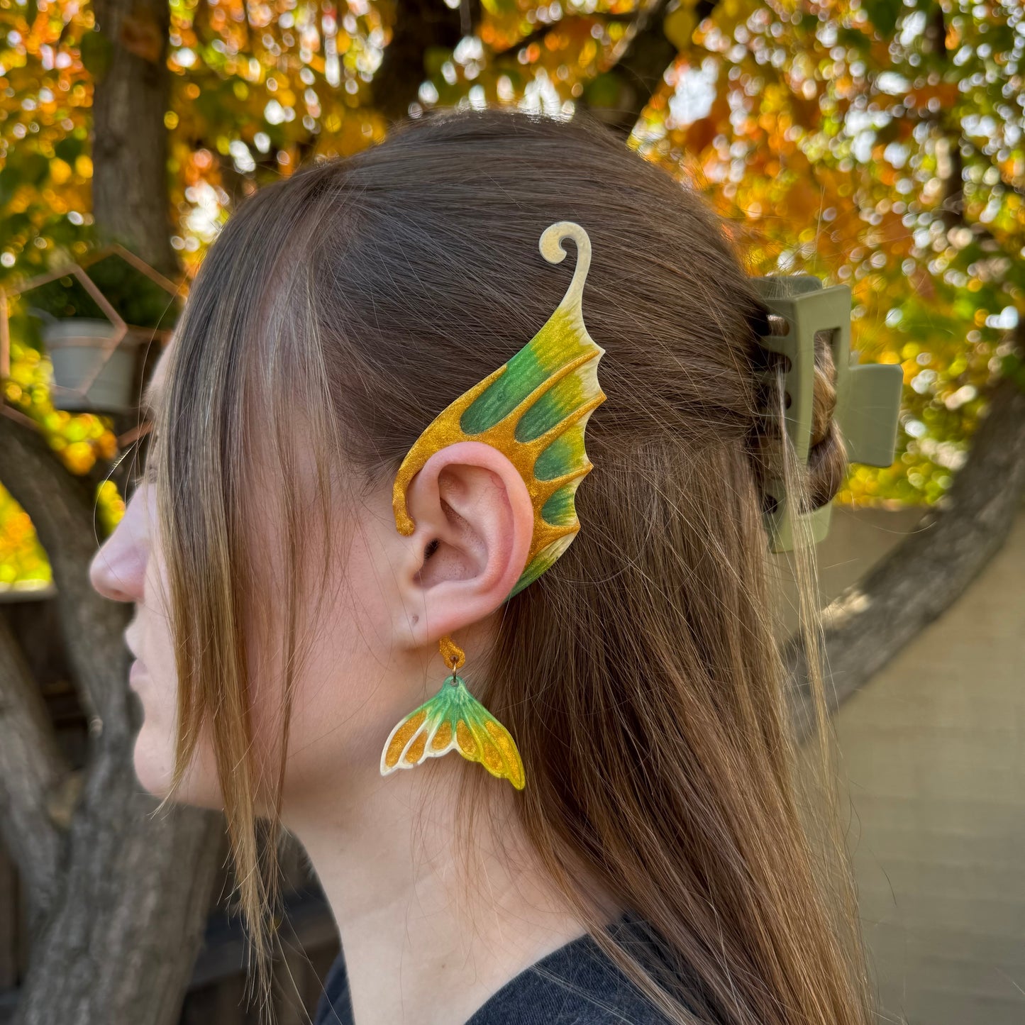 Ear Wings - Whimsical Creations Resin Fantasy Ear Cuffs - Luella