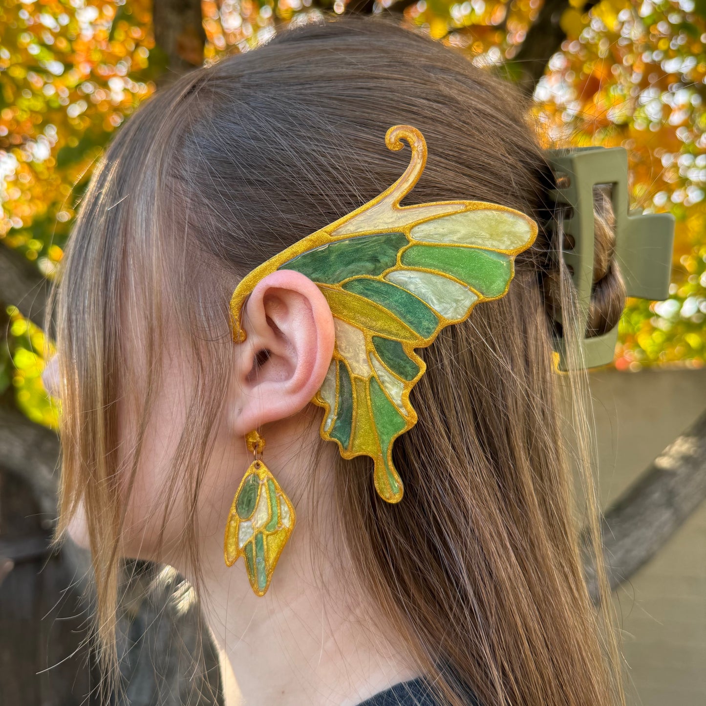 Ear Wings - Whimsical Creations Resin Fantasy Ear Cuffs - Ophelia