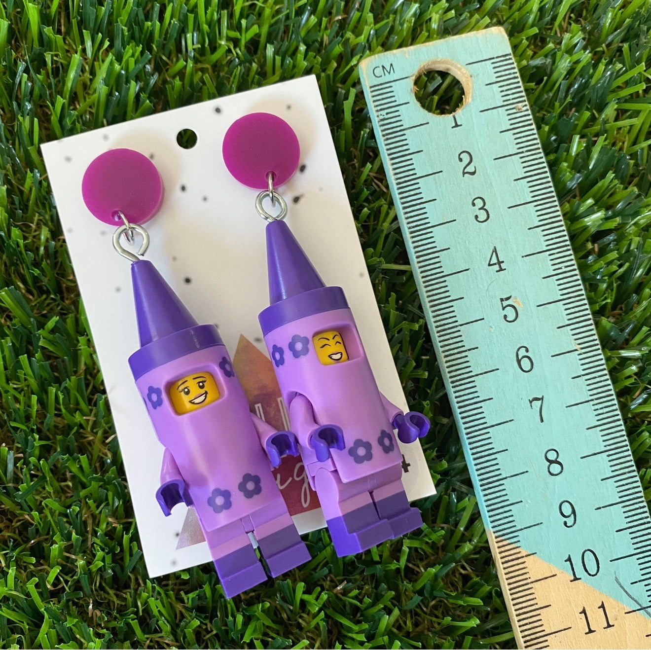 Purple Crayon Costume Brick Character - Featuring Purple Acrylic Tops!