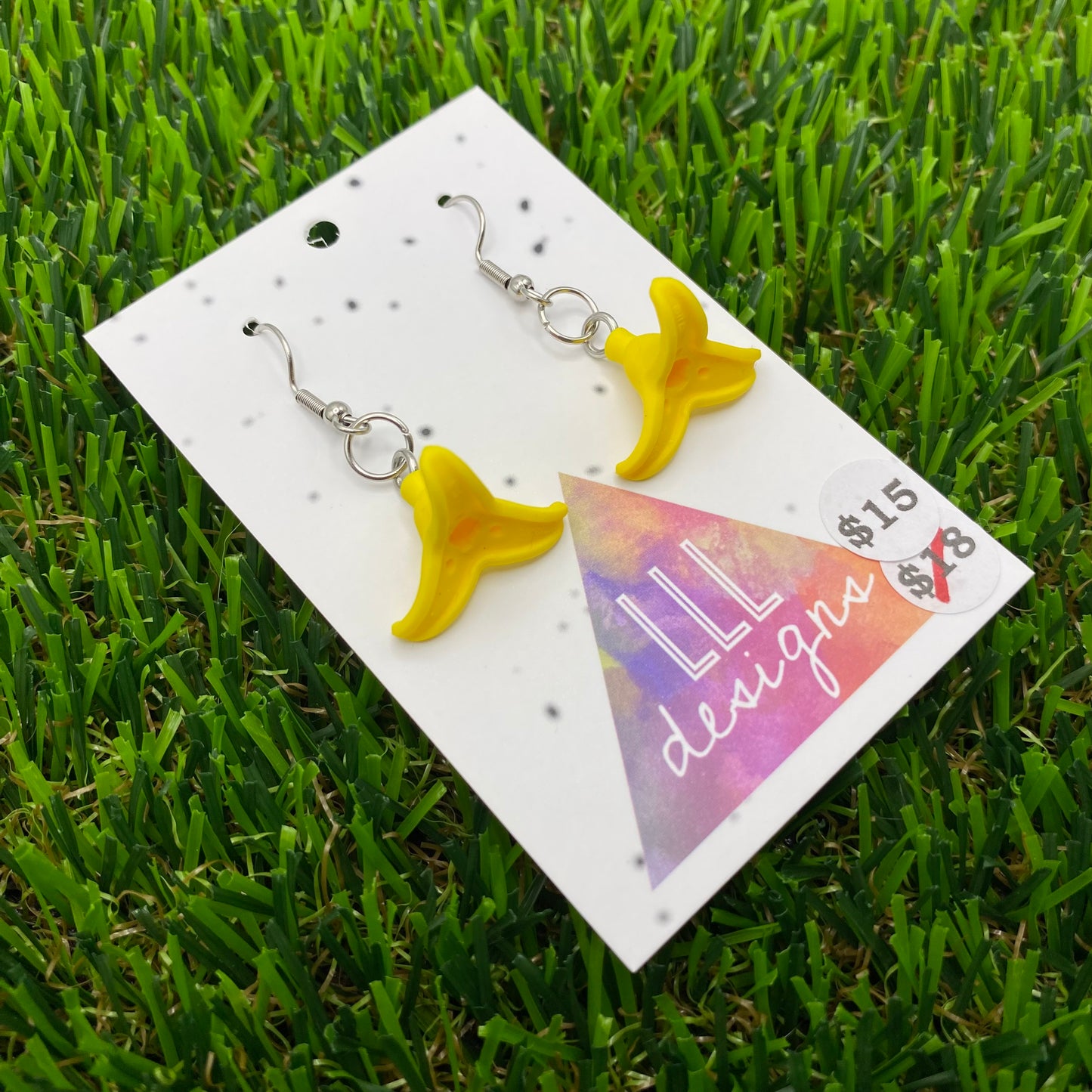 Banana Brick Style Hook Earrings - Super Lightweight!