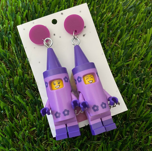 Purple Crayon Costume Brick Character - Featuring Purple Acrylic Tops!