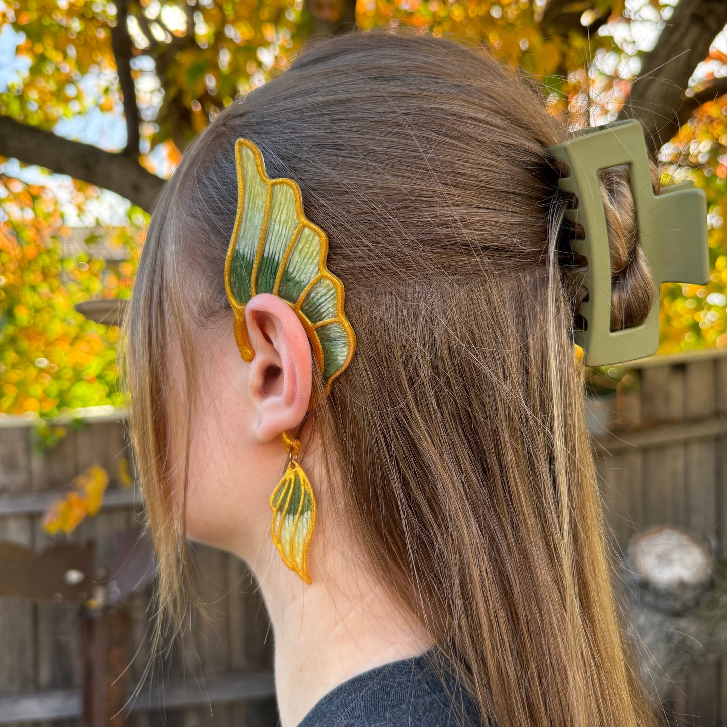 Ear Wings - Whimsical Creations Resin Fantasy Ear Cuffs - Alula