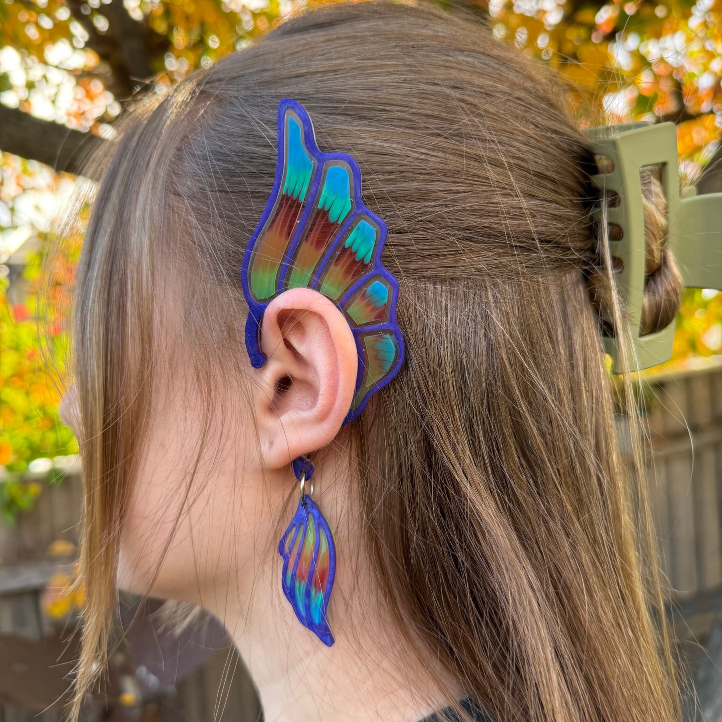 Ear Wings - Whimsical Creations Resin Fantasy Ear Cuffs - Elain