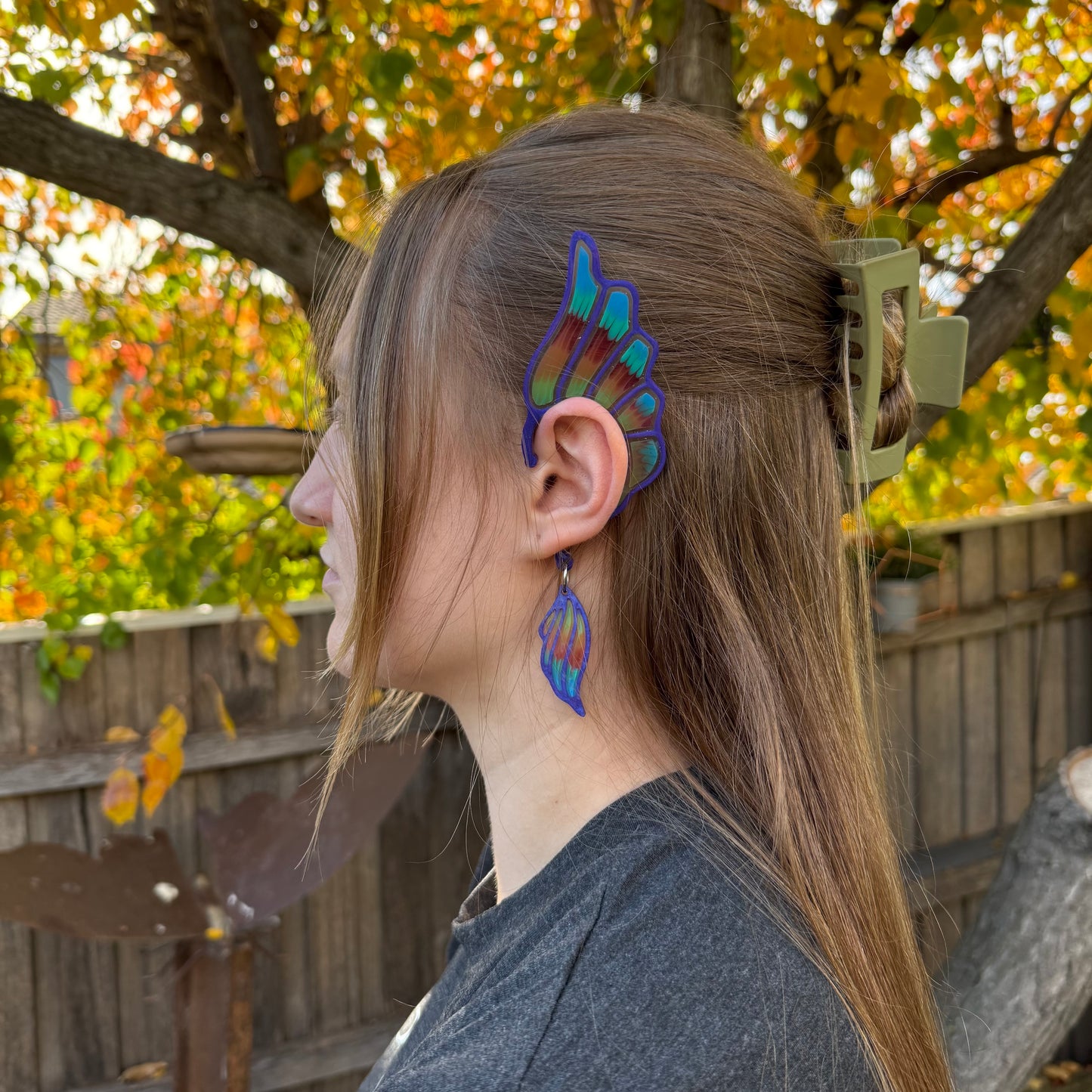 Ear Wings - Whimsical Creations Resin Fantasy Ear Cuffs - Elain