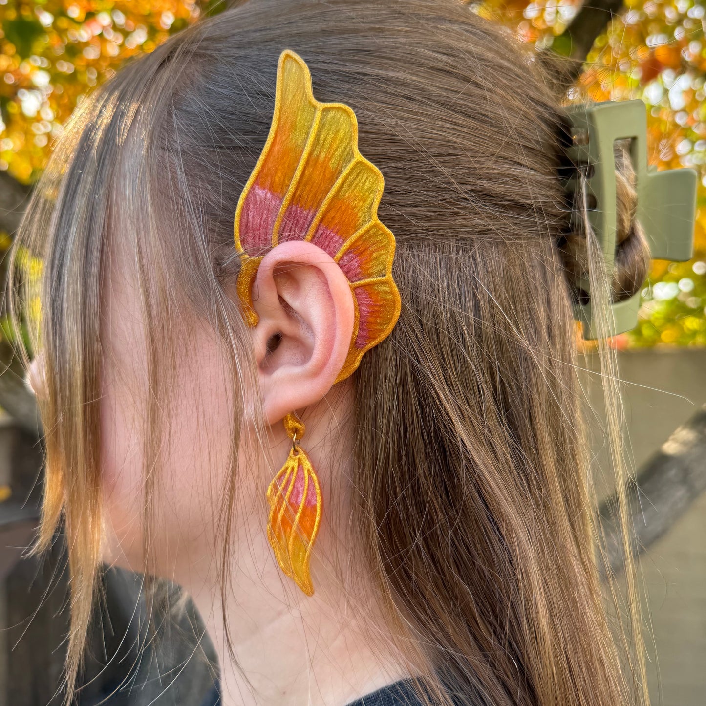 Ear Wings - Whimsical Creations Resin Fantasy Ear Cuffs - Idalia