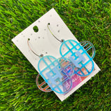 KPOP Iridescent Hunters Rainbow Hoop Earrings!