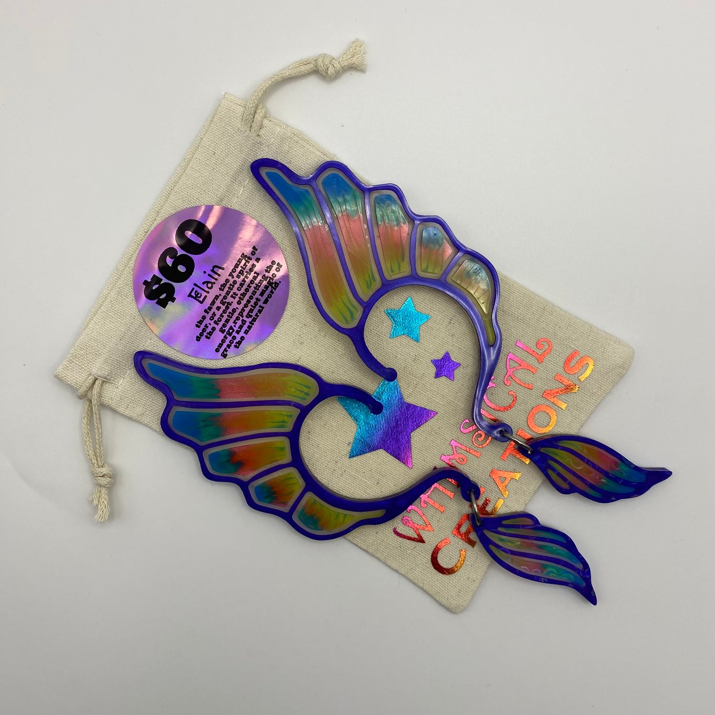Ear Wings - Whimsical Creations Resin Fantasy Ear Cuffs - Elain