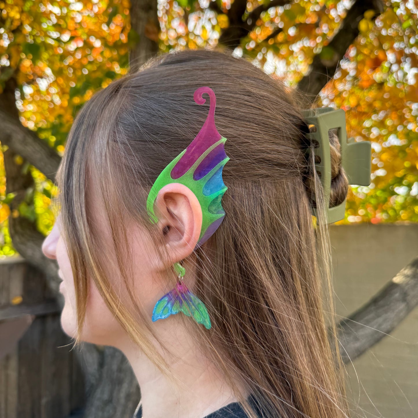 Ear Wings - Whimsical Creations Resin Fantasy Ear Cuffs - Juniper