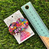 Rainbow Pride Queer AF Dangle Earrings Featuring Glittery Silver Star Top - Part of our AF Range!