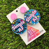 Single AF Dangle Earrings Featuring Pastel Purple Top - Part of our AF Range!