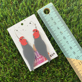 Native Bird Hoops - Gang Gang Native Bird Hand Painted Hoop Earrings! (large)