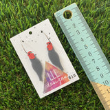 Native Bird Hoops - Gang Gang Native Bird Hand Painted Hoop Earrings! (medium)