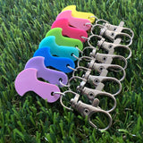 Trolley Keys - Colourful Acrylic Trolley Keys on Lobster Clasps with Swivels.