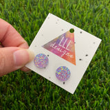 Pastel Lavender Sparkle Stud Earrings. A Fabulous Color that will make you SHINE!