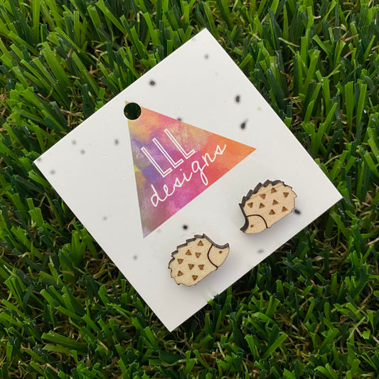 Timber Hedgehog Stud Earrings (2.0).