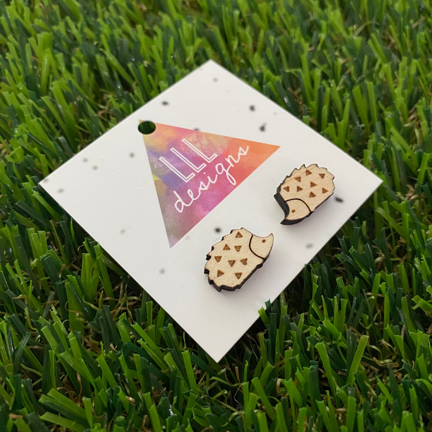 Timber Hedgehog Stud Earrings (2.0).