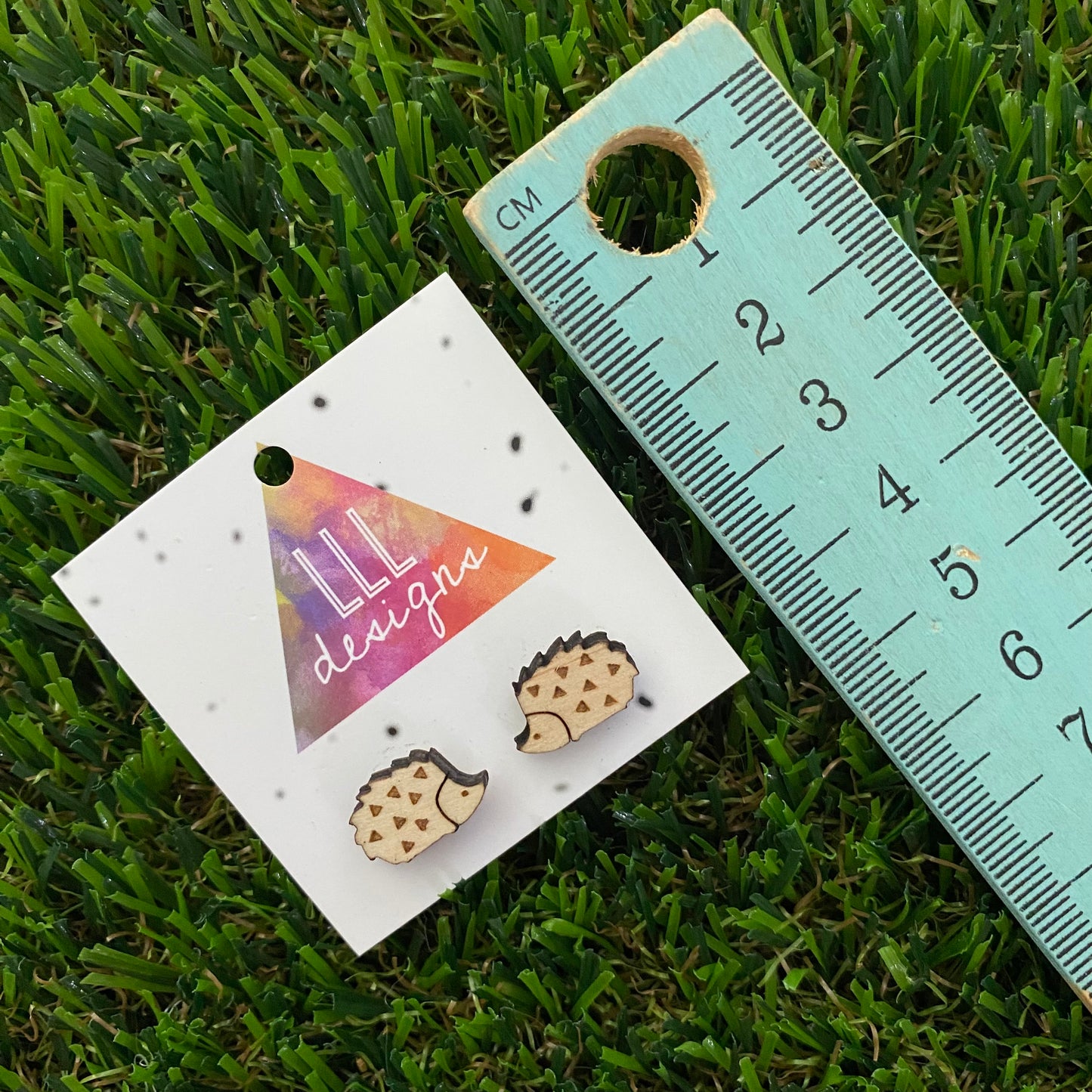 Timber Hedgehog Stud Earrings (2.0).
