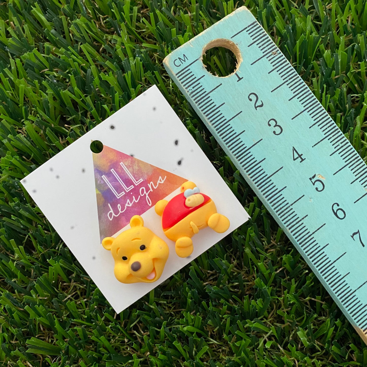 Bear Earrings. Honey Bear Cartoon Stud Earrings. So Adorable!