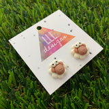 Sheep Earrings. Super Adorable Little Cartoon Sheep Stud Earrings. So Cute!