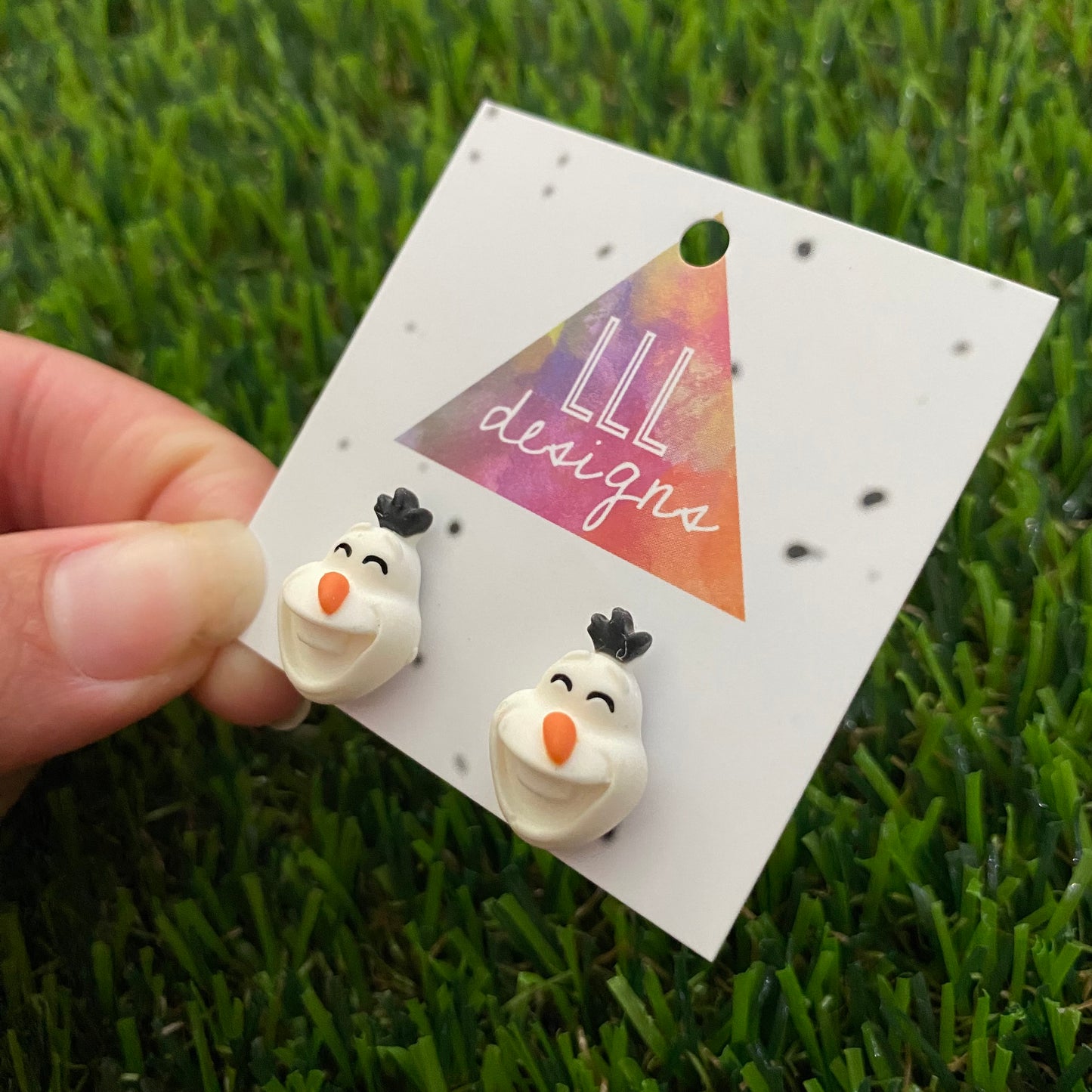 Snowman Earrings. Cartoon Snowman Stud Earrings. So Cute!
