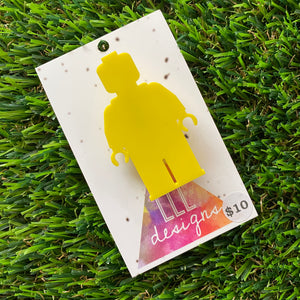 Yellow Brick Man Brooch