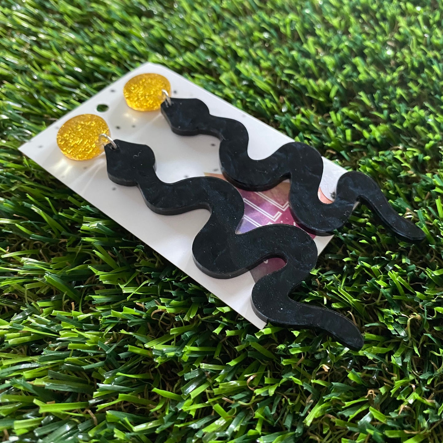 Snake Earrings - Enchanting Black Snake Earrings!