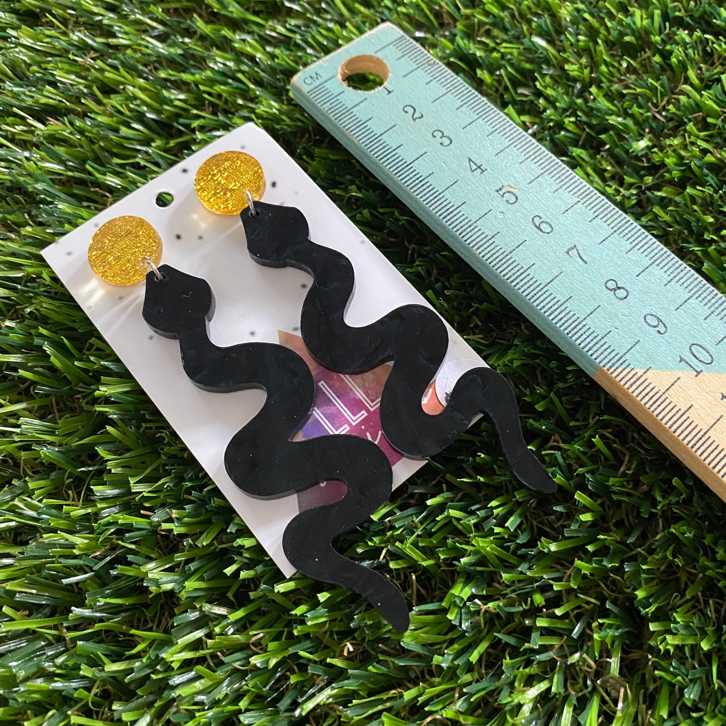 Snake Earrings - Enchanting Black Snake Earrings!