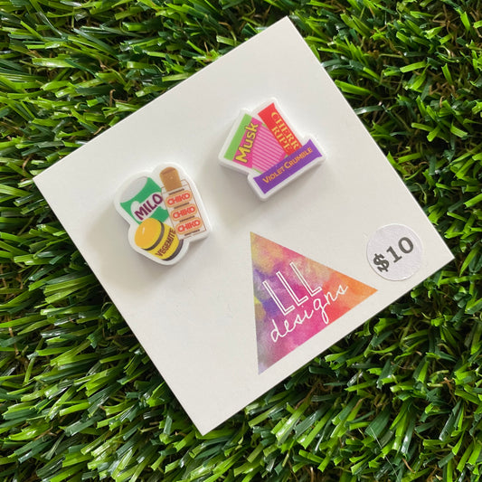 Aussie Earrings - Aussie Combo Studs!