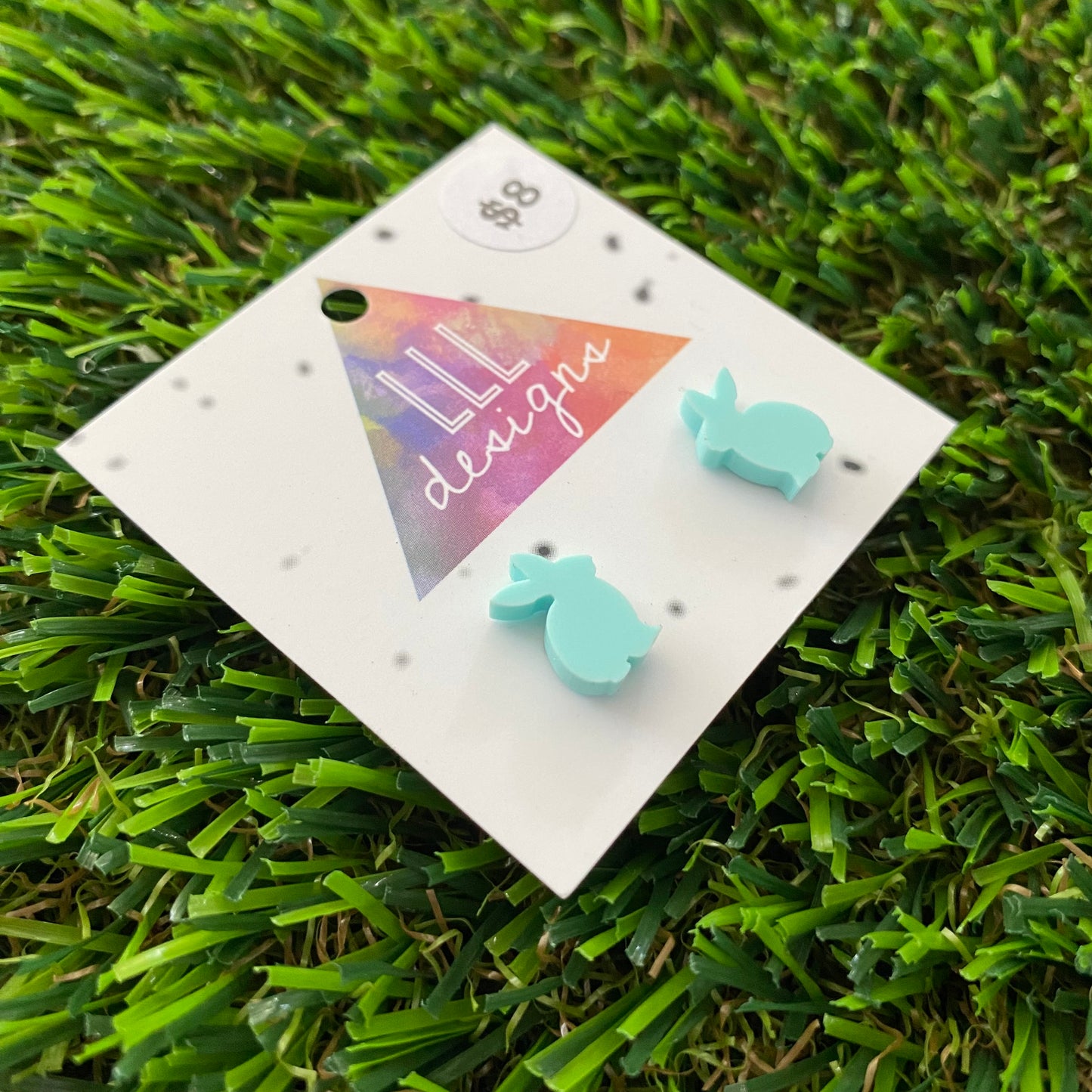 Easter Earrings - Mint Bunny Studs!