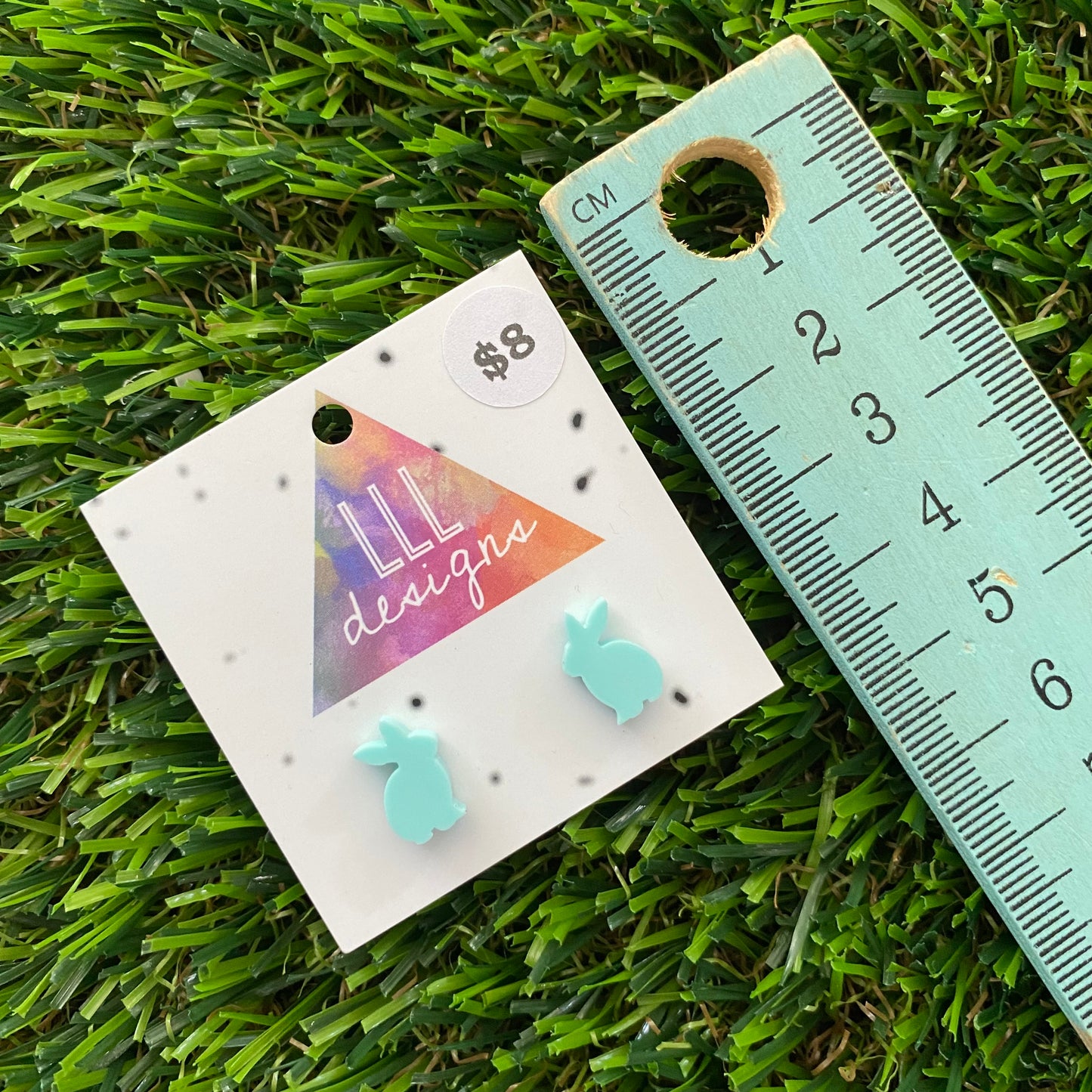 Easter Earrings - Mint Bunny Studs!