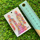 Resin Earrings - Rainbow Confetti A Bit of Everything Dangles!