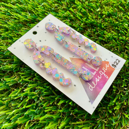 ON SALE!!!!!! Resin Earrings - Pastel Confetti A bit of Everything Dangles!