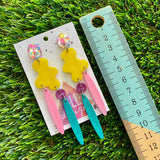 Resin Earrings - Confetti Top Wiggle Woo Dangles!