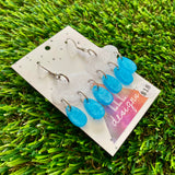 Weather Resin Earrings - Rain Clouds with Droplet Rain Featuring Hook Tops!