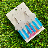 Weather Resin Earrings - Rain Clouds with Heavy Rain Featuring Hook Tops!