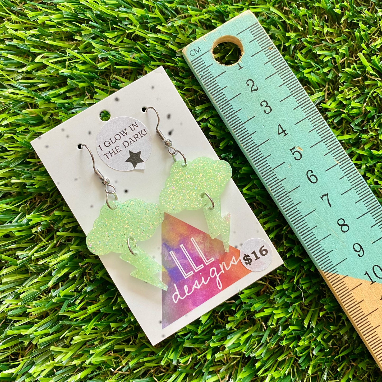 ON SALE!!!!!! Weather Resin Earrings - Glowy Storm Featuring Hook Tops!