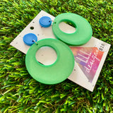 Resin Earrings - Blue and Green Retro Vibe Dangles!