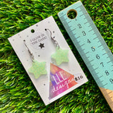 Resin Earrings - Glow Stars Featuring a Hook Top!