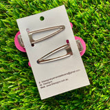 Handmade Resin Hair Clip - Pink Duel Layered Glow In Dark Star Confetti Hair Clip Pair!