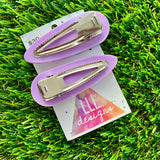 Handmade Resin Hair Clip - Lavender Duel Layered Day Dream Sprinkle Hair Clip Pair!