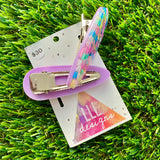 Handmade Resin Hair Clip - Lavender Duel Layered Day Dream Sprinkle Hair Clip Pair!