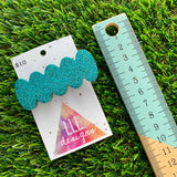 Handmade Resin Hair Clip - Teal Glitter Bubble Hair Clip!