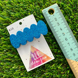 Handmade Resin Hair Clip - Blue Glitter Bubble Hair Clip!