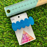 Handmade Resin Hair Clip - Blue Glitter Bubble Hair Clip!
