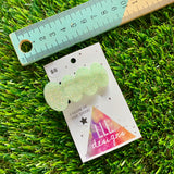 Handmade Resin Hair Clip - Glow In Dark Glitter Bubble Hair Clip!