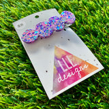 Handmade Resin Hair Clip - Lavender Multi Glitter Bubble Hair Clip!
