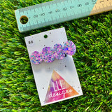 Handmade Resin Hair Clip - Lavender Multi Glitter Bubble Hair Clip!