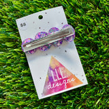 Handmade Resin Hair Clip - Lavender Multi Glitter Bubble Hair Clip!