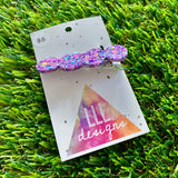 Handmade Resin Hair Clip - Lavender Multi Glitter Bubble Hair Clip!